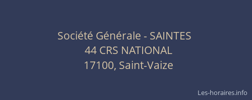 Société Générale - SAINTES 
