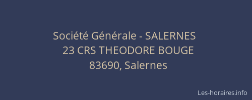 Société Générale - SALERNES 