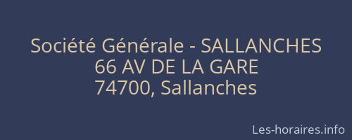 Société Générale - SALLANCHES 