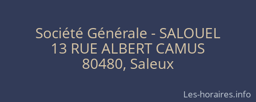 Société Générale - SALOUEL 