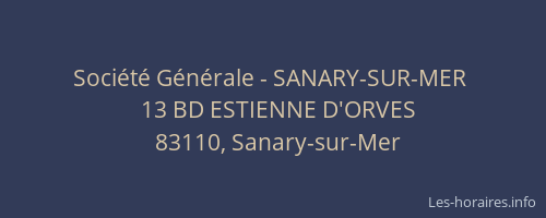 Société Générale - SANARY-SUR-MER 