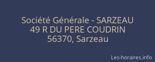 Société Générale - SARZEAU 