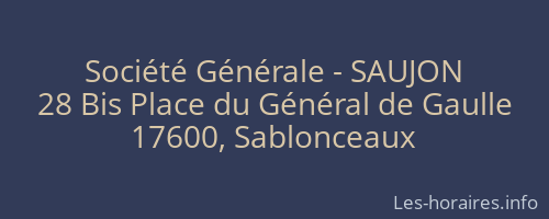 Société Générale - SAUJON 