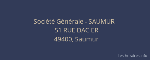 Société Générale - SAUMUR 