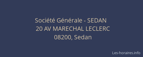 Société Générale - SEDAN 