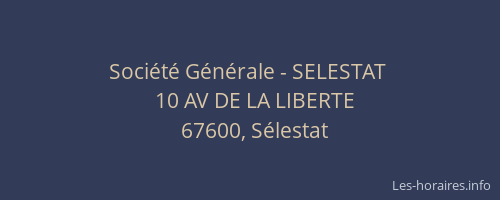 Société Générale - SELESTAT 
