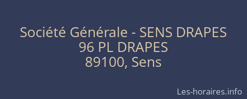 Société Générale - SENS DRAPES 