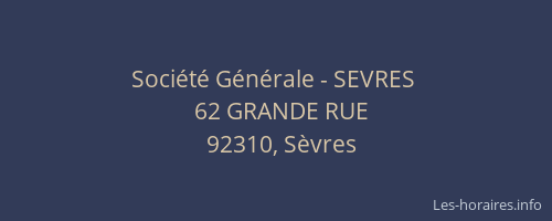 Société Générale - SEVRES 