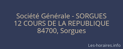 Société Générale - SORGUES 