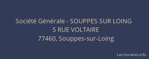 Société Générale - SOUPPES SUR LOING 