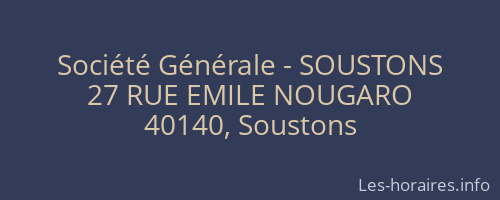 Société Générale - SOUSTONS 