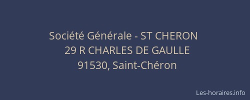 Société Générale - ST CHERON 