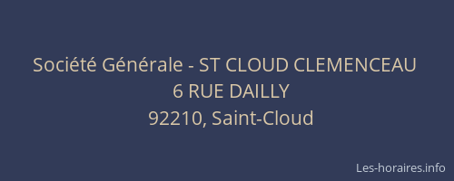 Société Générale - ST CLOUD CLEMENCEAU 