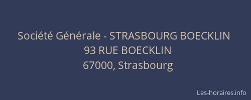 Société Générale - STRASBOURG BOECKLIN 