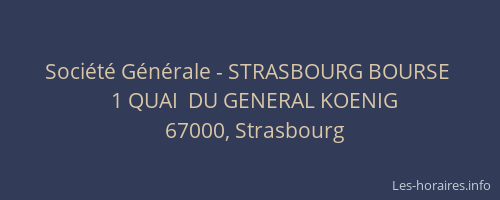 Société Générale - STRASBOURG BOURSE 
