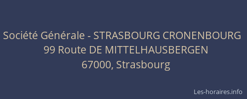 Société Générale - STRASBOURG CRONENBOURG 