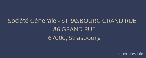 Société Générale - STRASBOURG GRAND RUE 