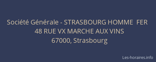 Société Générale - STRASBOURG HOMME  FER 