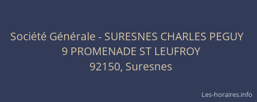 Société Générale - SURESNES CHARLES PEGUY 