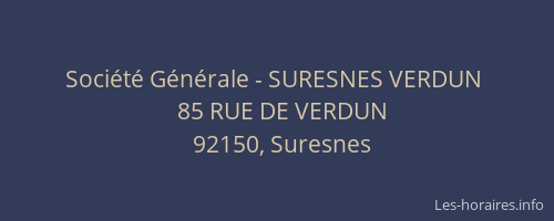 Société Générale - SURESNES VERDUN 