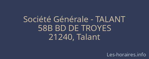Société Générale - TALANT 