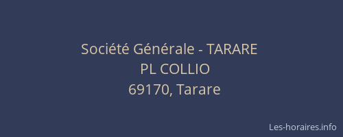 Société Générale - TARARE 