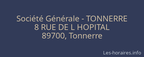Société Générale - TONNERRE 