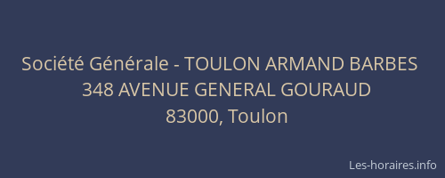 Société Générale - TOULON ARMAND BARBES 