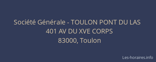 Société Générale - TOULON PONT DU LAS 
