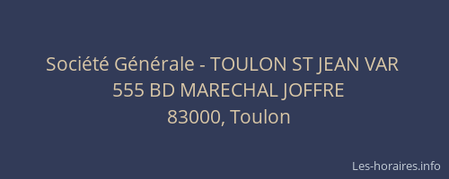 Société Générale - TOULON ST JEAN VAR 