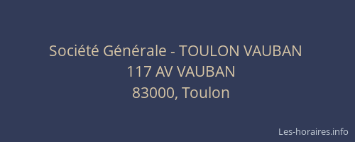Société Générale - TOULON VAUBAN 