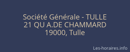 Société Générale - TULLE 