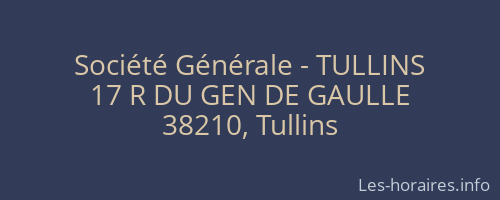 Société Générale - TULLINS 