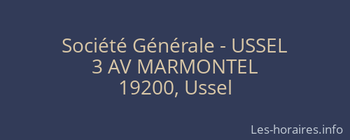 Société Générale - USSEL 
