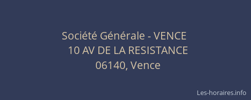 Société Générale - VENCE 