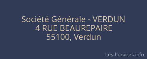 Société Générale - VERDUN 