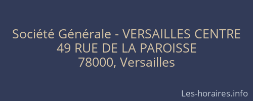 Société Générale - VERSAILLES CENTRE 