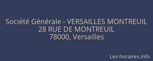 Société Générale - VERSAILLES MONTREUIL 