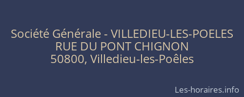 Société Générale - VILLEDIEU-LES-POELES 