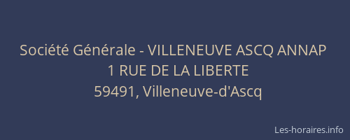 Société Générale - VILLENEUVE ASCQ ANNAP 