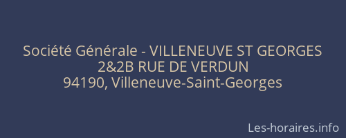 Société Générale - VILLENEUVE ST GEORGES 