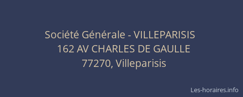Société Générale - VILLEPARISIS 