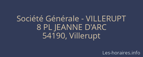 Société Générale - VILLERUPT 