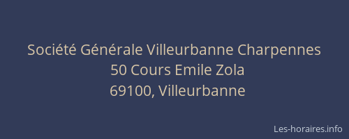 Société Générale Villeurbanne Charpennes