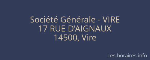 Société Générale - VIRE 