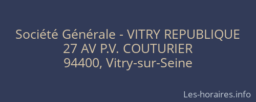 Société Générale - VITRY REPUBLIQUE 