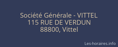 Société Générale - VITTEL 