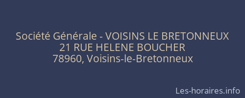 Société Générale - VOISINS LE BRETONNEUX 