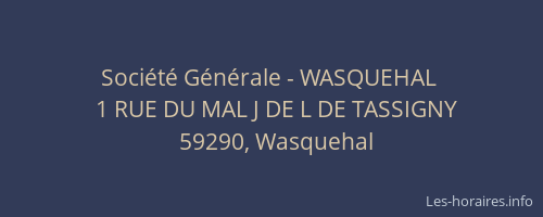 Société Générale - WASQUEHAL 