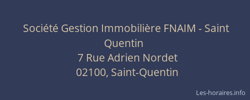 Société Gestion Immobilière FNAIM - Saint Quentin